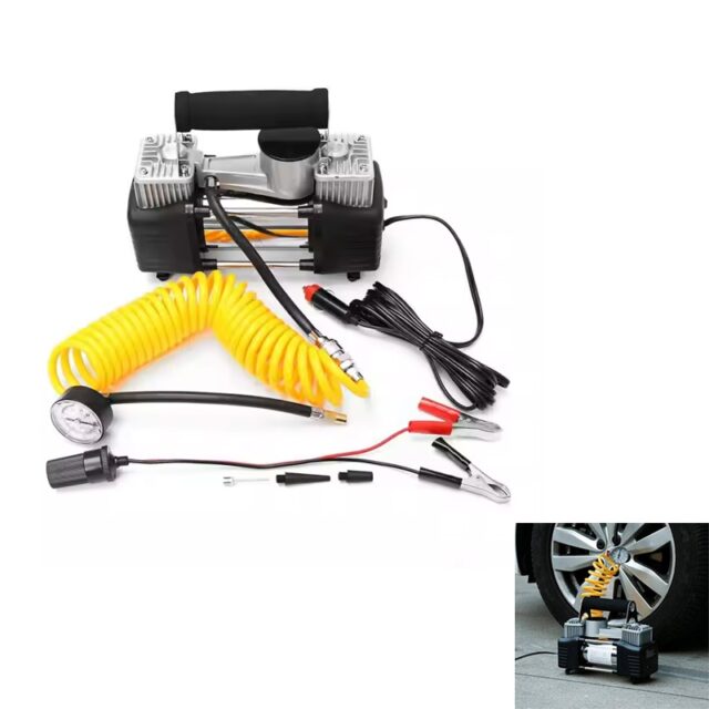 Air Compressor with Dual Cylinders – High-Efficiency, with Carry Bag for Convenient Transport and Storage