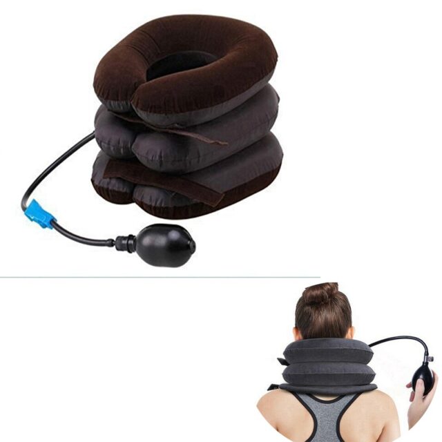 Inflatable Neck Cervical Collar - Adjustable Support for Neck Pain Relief and Alignment, Customizable Inflation and Comfort