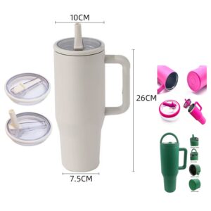 100% Leakproof 40oz Removable Spout 304 Stainless Steel Insulated Flip Straw Lid Mug with Handle