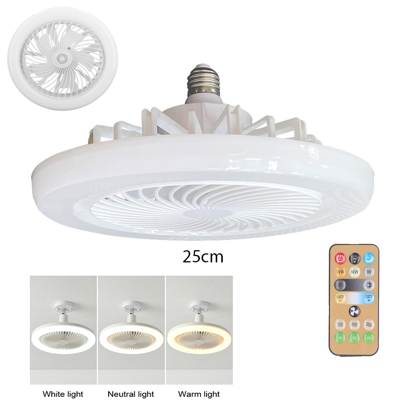 Mini Ceiling Fan Lamp – LED Light with Remote Control & Silent Motor