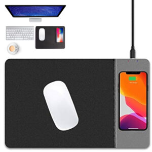 Wireless Charging Mouse Pad –Fast Charger Desk Mat Non-Slip & Ultra-Thin Design