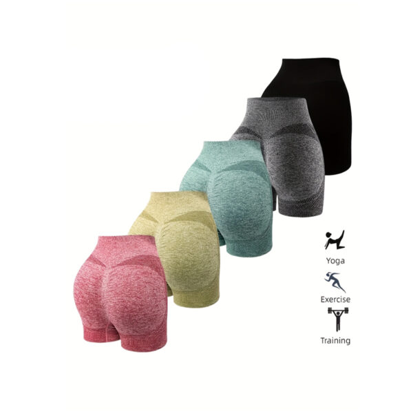 High-Elastic Lifting Yoga Shorts – Sculpting Fit, Seamless Comfort
