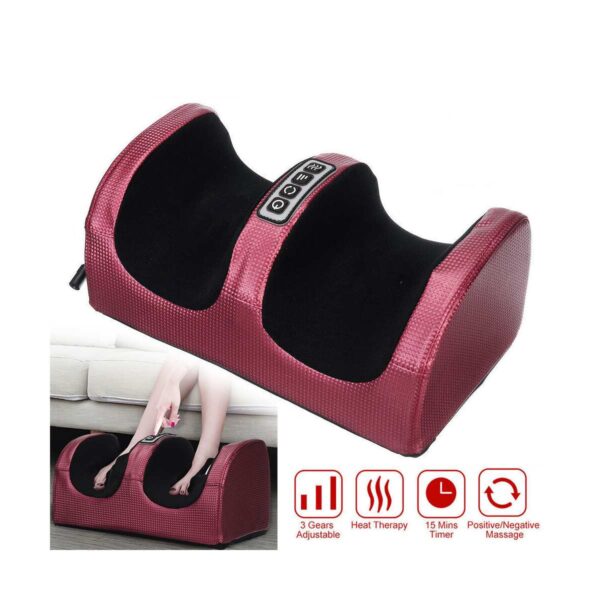 Electric Foot Massager with Heat, Reversible Kneading, and Adjustable Speed
