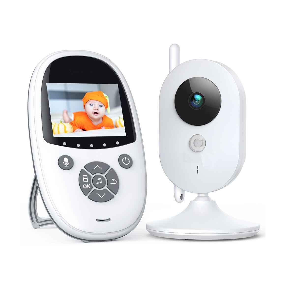 Digital Baby Monitor with Parent Screen – Two-Way Audio, Lullabies, Night Vision & Temperature Alarm