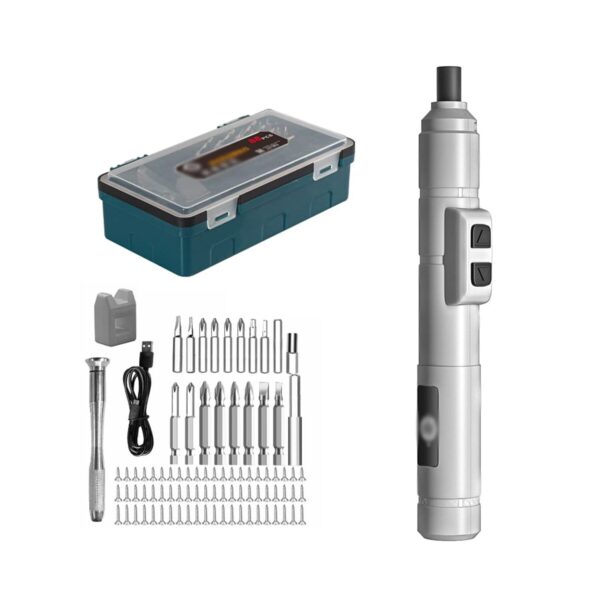 88-in-1 Cordless Electric Screwdriver Kit – Rechargeable, Forward & Reverse Function