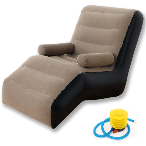 Inflatable Single Sofa Bed with Manual Pump