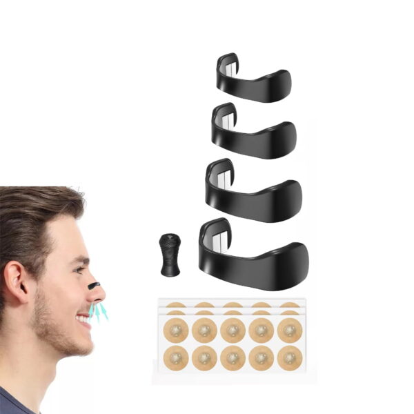 External Nasal Dilator with Magnetic Applicator – 4 Airflow Intake Bands (Multiple Sizes)