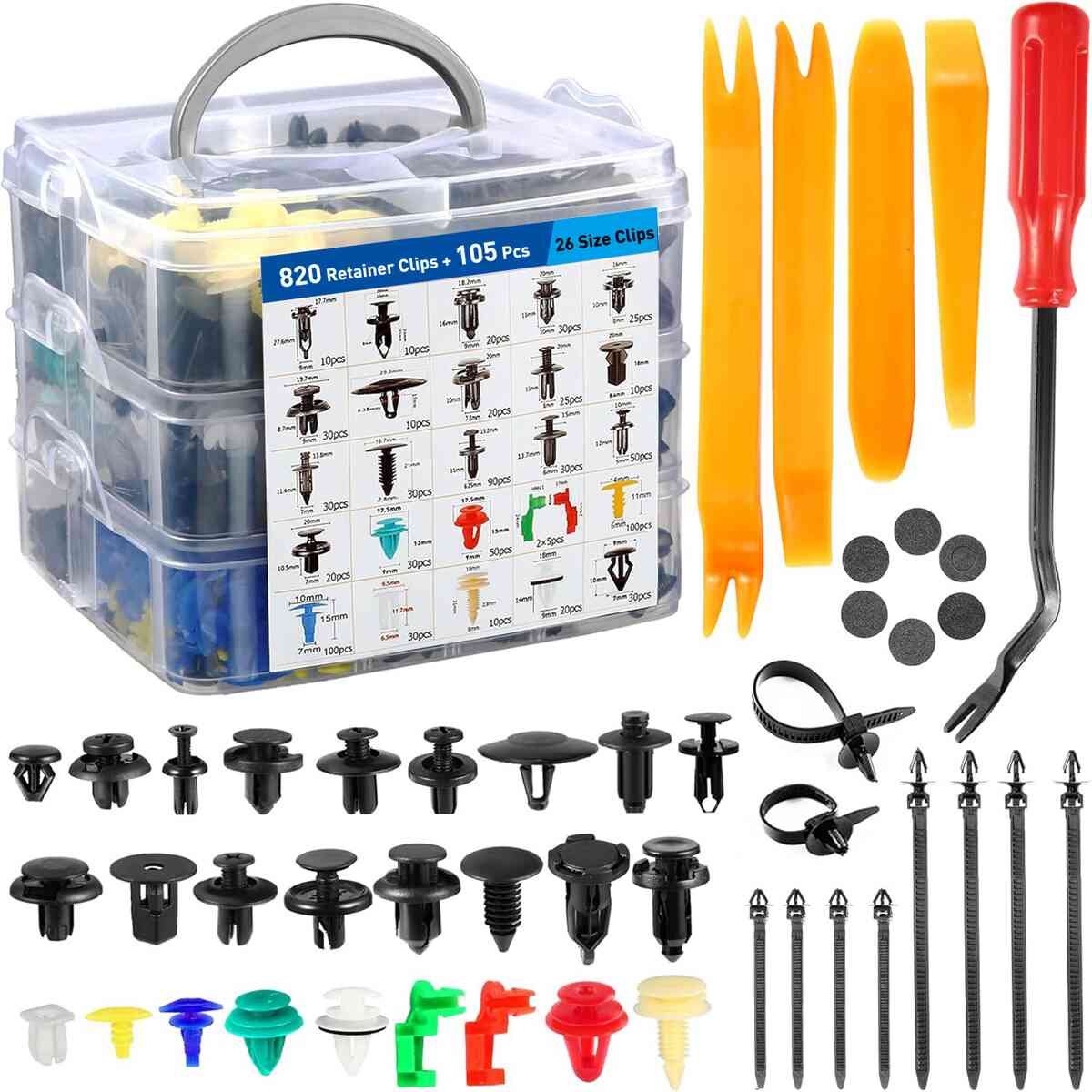925pcs Car Retainer Clips & Fastener Kit