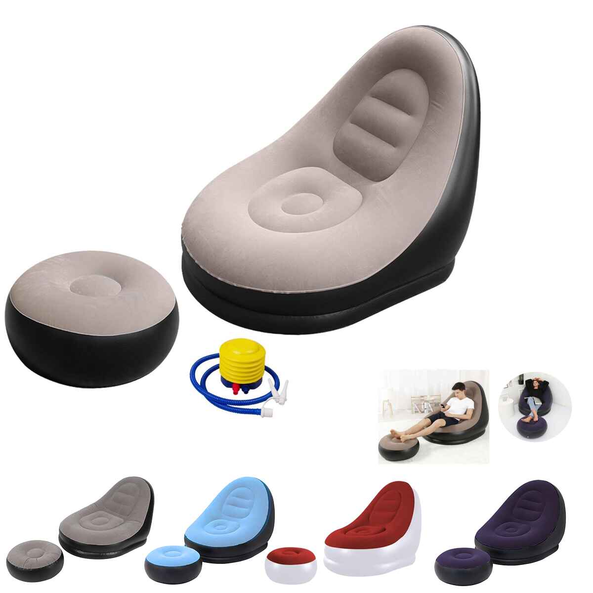 Inflatable Sofa Chair with Footrest