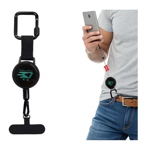 Retractable Anti-Theft Phone and Wallet Lanyard with Belt Clip – Secure Smartphone Tether Strap for Travel, Hiking & Daily Use