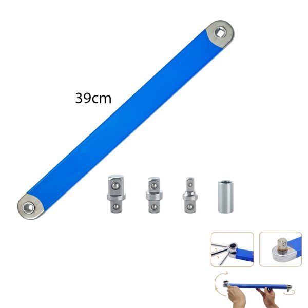 Universal Extension Wrench Space Extension Tool – 1/4", 3/8", 1/2" Square Drive Socket Adapter for Tight Spaces, Automotive & Home Repair