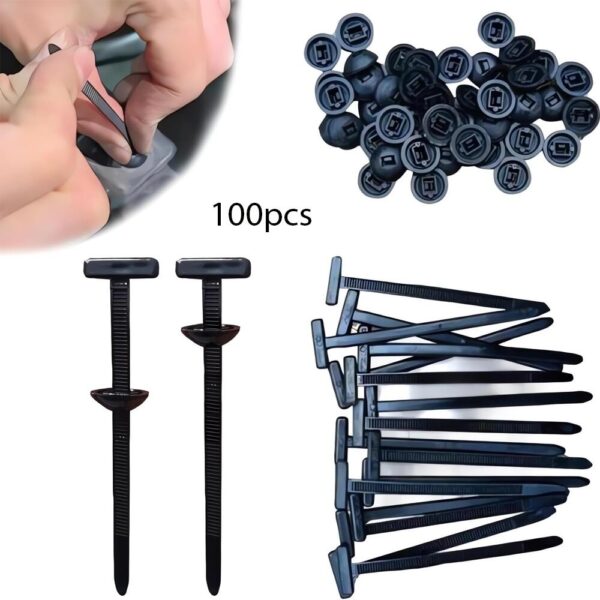 100 Pcs Heavy Duty Nylon Cable Zip Ties – Universal Self-Locking UV Resistant Plastic Fasteners for Car Body, Wiring & Daily Use