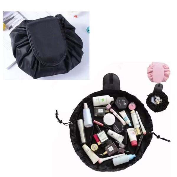 Waterproof Drawstring Makeup Pouch – Large Capacity Lazy Cosmetic Storage Bag for Travel & Daily Use